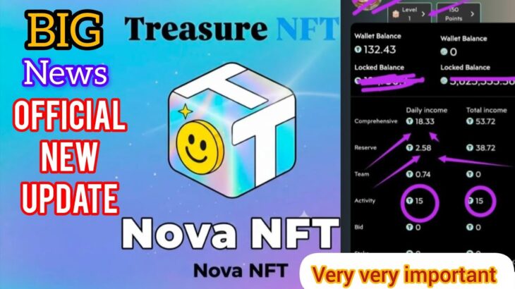 TreasureNFT Nova NFT Official New Update very very important Withdrawal Start #treasurefunindia