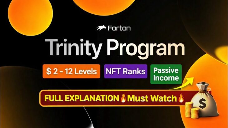 Trinity Program Full Explanation Hindi | Levels + NFT + Passive Income | Forton FRT