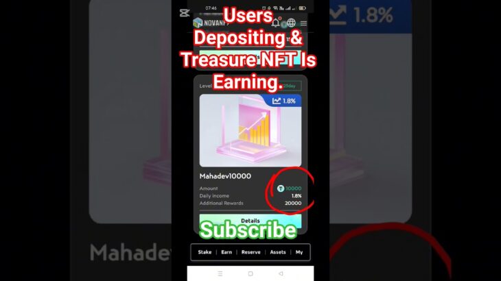 Users Depositing & Treasure NFT Is Earning. #music #fitnessmotivation #recipevideo #yogainspiration