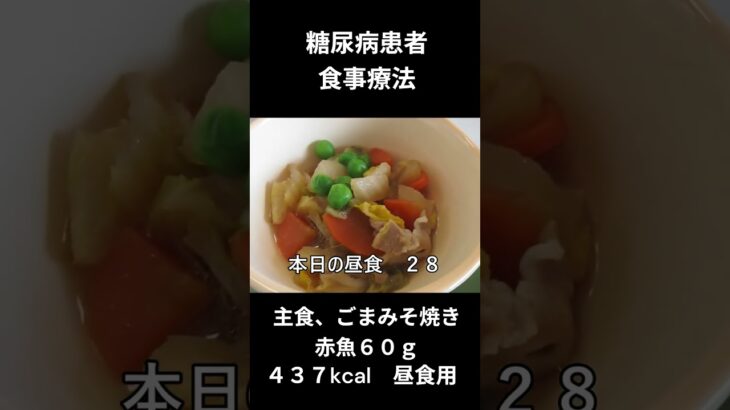 糖尿病患者の食事療法、主食、ごまみそ焼き（赤魚６０ｇ）