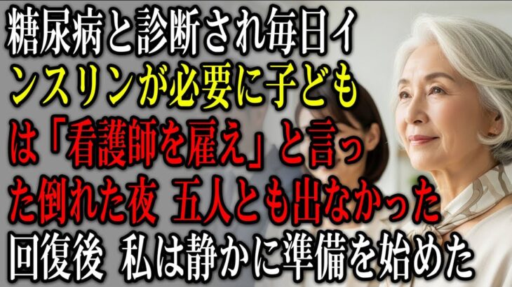 糖尿病で毎日インスリンが必要になった私に、子どもたちは「看護師を雇え」と言った——倒れた夜、五人とも電話に出ず、回復後 静かに準備を始めた…【静かな復讐】【家族の裏切り】