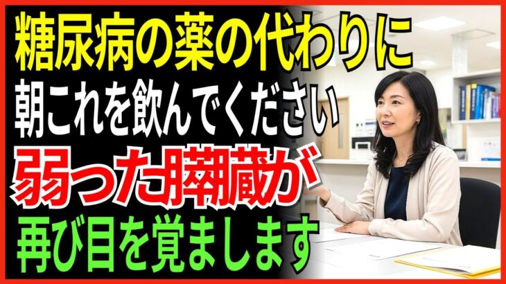 糖尿病の薬の代わりに、朝これを飲んでください  弱った膵臓が、再び目を覚まします