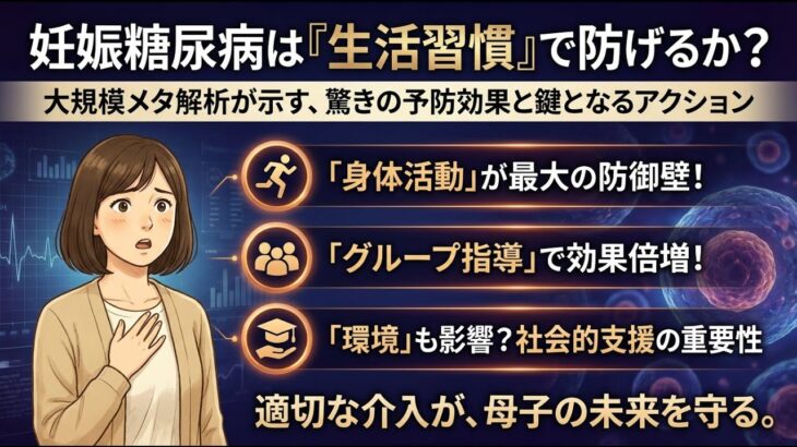 生活習慣の改善は妊娠糖尿病を防げるか？