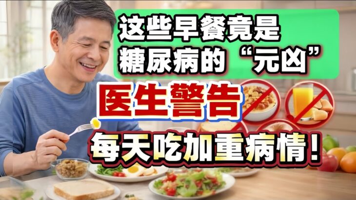 医生警告：这些早餐竟是糖尿病的“元凶”，每天吃加重病情！#糖尿病, #健康早餐, #早餐推荐, #控糖饮食, #营养常识