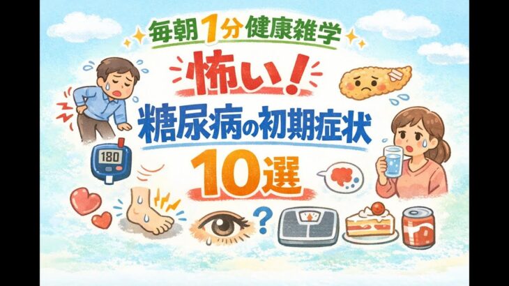 毎朝１分健康雑学：怖い！糖尿病の初期症状 １０選