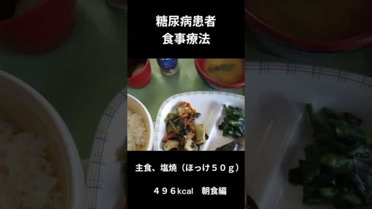 糖尿病の食事療法、朝食編　塩焼き（ほっけ４０ｇ）