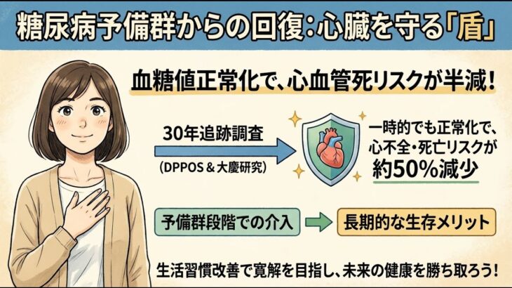 糖尿病予備群からの回復：心臓を守る盾