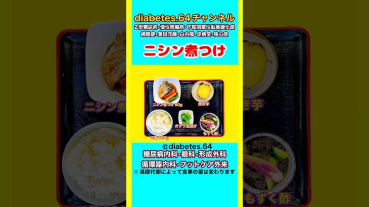 【ニシン煮つけ】 塩分は1日5g#2型糖尿病#CKD#ASO#狭心症#白内障#食事療法#自炊記録#提出用画像