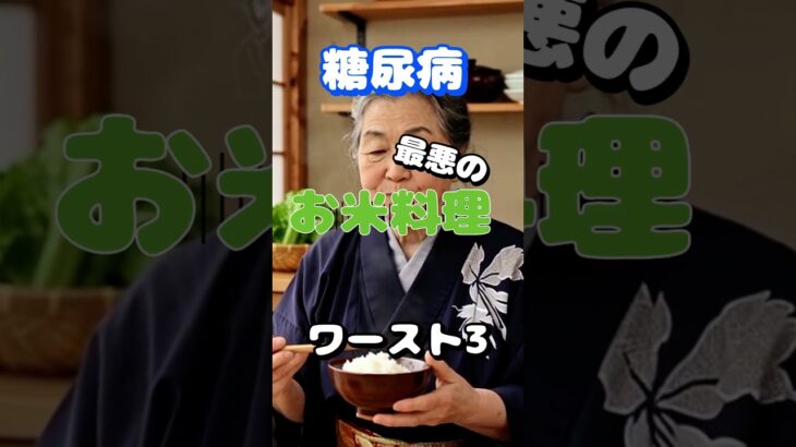 【一位はよく食べるアレ⁉】糖尿病最悪のお米料理ワースト3 #健康 #雑学 #高齢者 #知恵 #医学 #ファッション