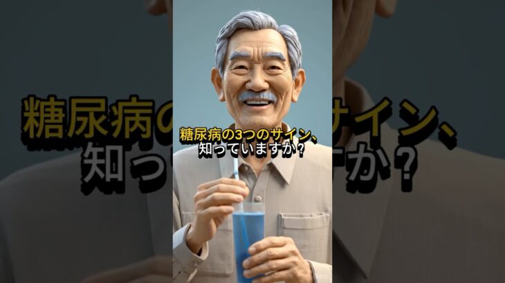 糖尿病の3つのサイン、知っていますか？#糖尿病, #健康, #シニア健康, #60代から, #体のサイン, #初期症状, #健康知識, #予防意識, #知らないと損