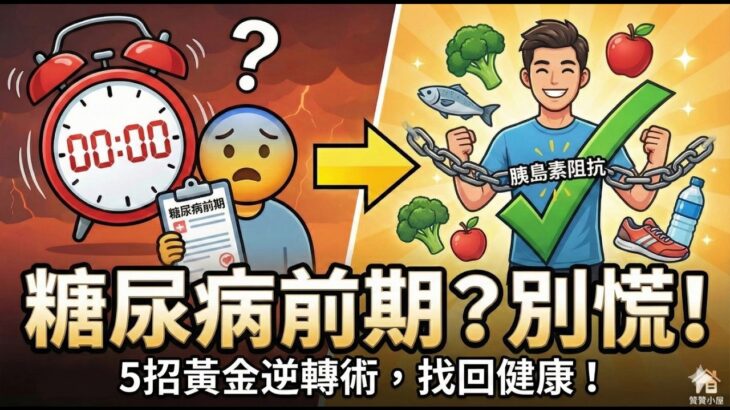 糖尿病前期會好嗎？別怕！美國權威機構教你 5 招「逆轉全攻略」，抓緊黃金期找回健康！