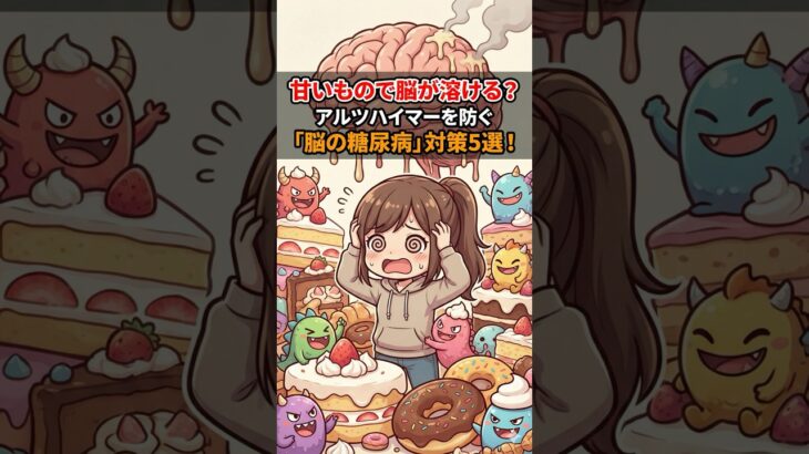 甘いもので脳が溶ける？アルツハイマーを防ぐ「脳の糖尿病」対策5選　#健康 #健康情報 #予防医学