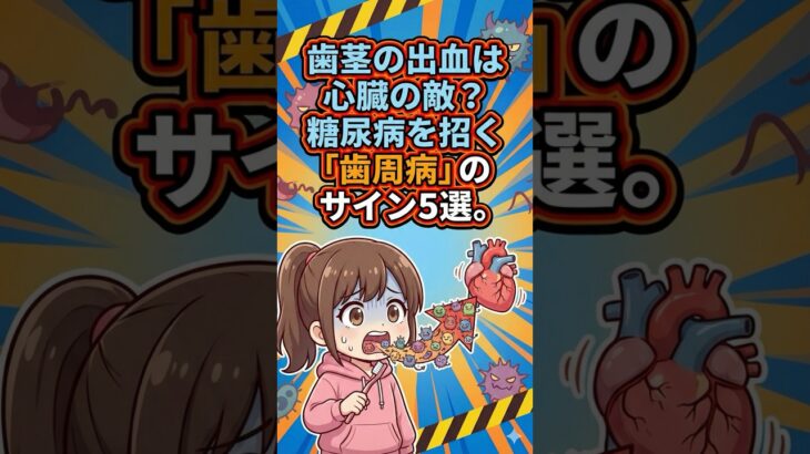 歯茎の出血は心臓の敵？糖尿病を招く「歯周病」のサイン5選　#健康 #健康情報 #予防医学