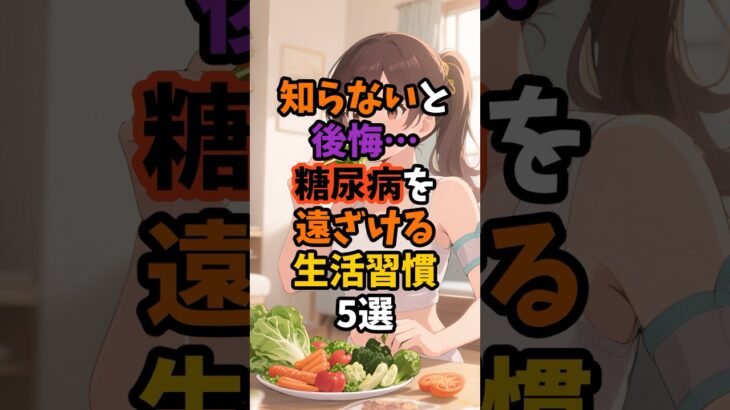 知らないと将来後悔…糖尿病予防に効く生活習慣5選｜血糖値改善・食事・運動・健康#健康 #健康雑学 #雑学 #糖尿病 #プチ知識