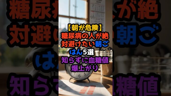 【朝が危険⚠️】糖尿病の人が絶対避けたい朝ごはん5選｜知らずに血糖値爆上がり…#糖尿病#血糖値対策#朝ごはん#糖尿病予防#食事改善#血糖値スパイク