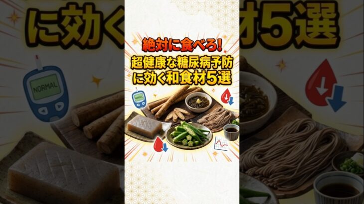 絶対に食べろ！超健康な糖尿病予防に効く和食材5選#shorts