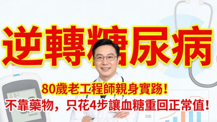 【逆轉糖尿病】80歲老工程師親身實踐！不靠藥物，只花4步讓血糖重回正常值！#逆轉糖尿病 #血糖控制 #二型糖尿病 #郭醫生 #降血糖 #糖化血色素 #健康飲食 #生活方式醫學 #糖尿病治療