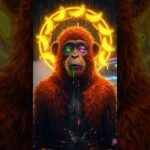 BANANA HALO IN THE RAIN (GENESIS CITY #282) | TOP-TIP #monkey #nft #spacemusic #funny #shorts