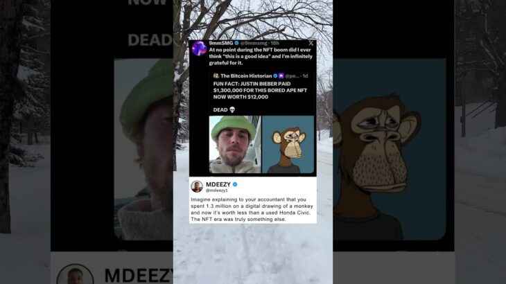 Justin Bieber Paid 1.3 Million For An NFT Now Worth 12K #nft #crypto