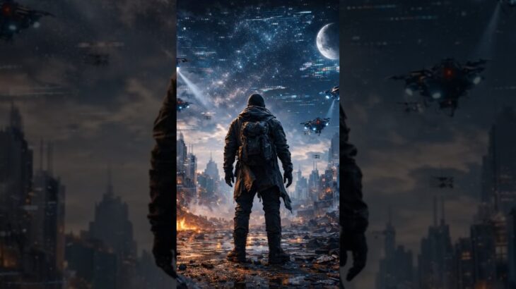 Last Man in 2099🫆🛰 #nft #nftsale #futuristic #digitalart #digitalpainting #dm #future #2099 #forsale