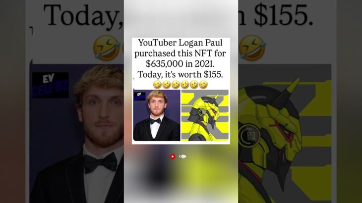 Logan Paul’s $635K NFT Now Worth $155 The Circle of Life 📉😂 #shorts #LoganPaul