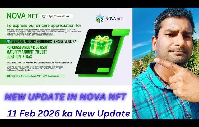 New Update in Nova Nft || Today New Update in Treasure nft official telegram channel.