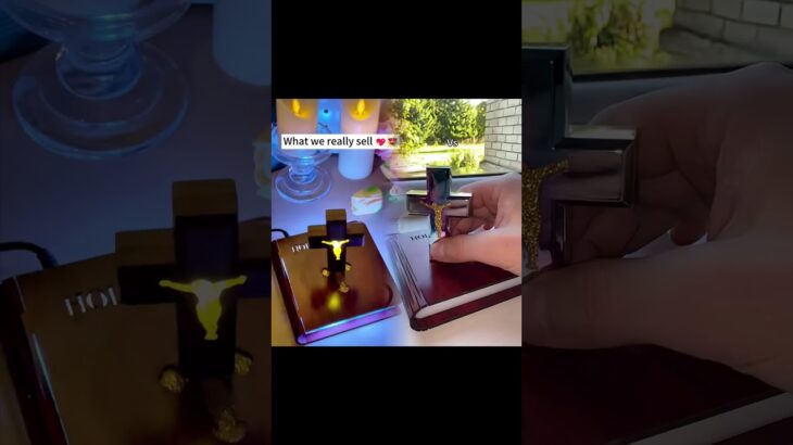 Not an NFT! Tangible Glowing Bible + Levitating Cross – Eternal Value in Digital Age”