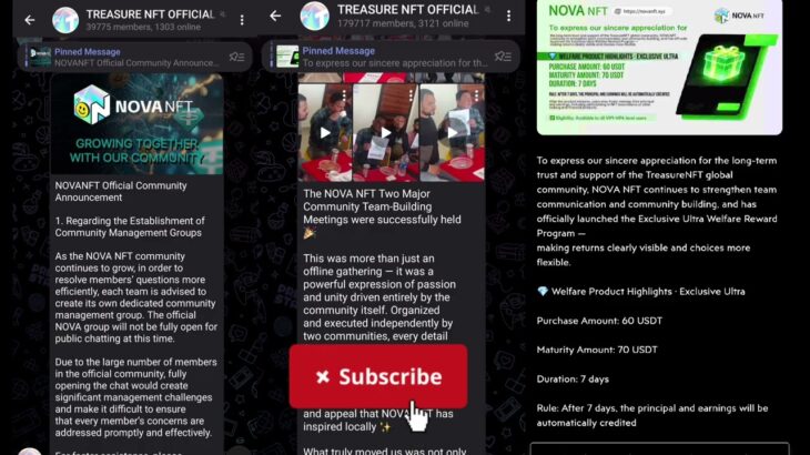 Nova Nft Today New Big Update 😱✅ | Withdrawal Update ✅ | TreasureNFT No Diposit ❌ | Big notification