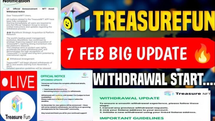 Treasure NFT New Update Today | Treasure FUN New Update Today | Treasure Nft Withdrawal