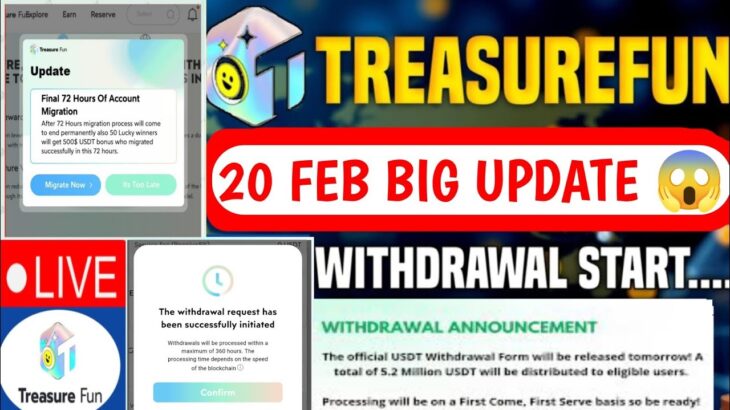 Treasure NFT New Update Today | Treasure FUN New Update Today | Treasure Nft Withdrawal