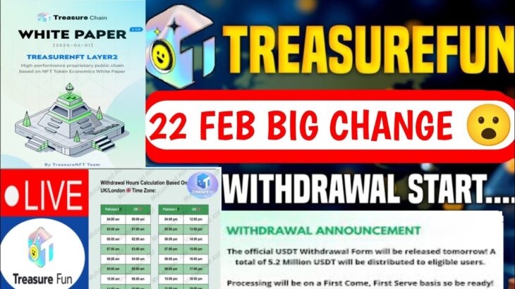 Treasure NFT New Update Today | Treasure FUN New Update Today | Treasure Nft Withdrawal