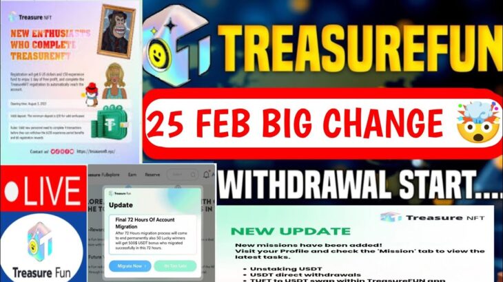 Treasure NFT New Update Today | Treasure FUN New Update Today | Treasure Nft Withdrawal