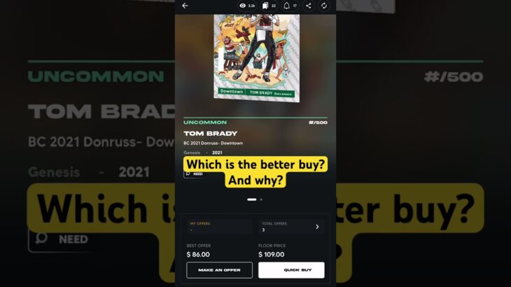 Which is the better purchase? Why? #question #panini #nft #blockchain
