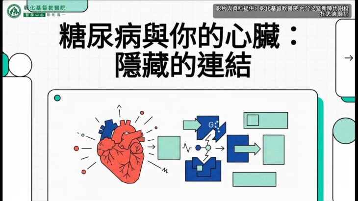【糖尿病與你的心臟：隱藏的連結】| 彰化基督教醫院 內分泌暨新陳代謝科 #彰化基督教醫院 #內分泌暨新陳代謝科 #糖尿病 #心臟 #杜思德醫師