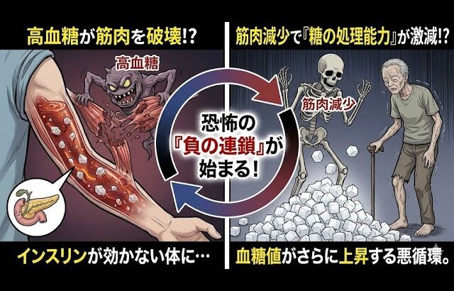 糖尿病とサルコペニアは互いを悪化させる循環構造を持つ雑学