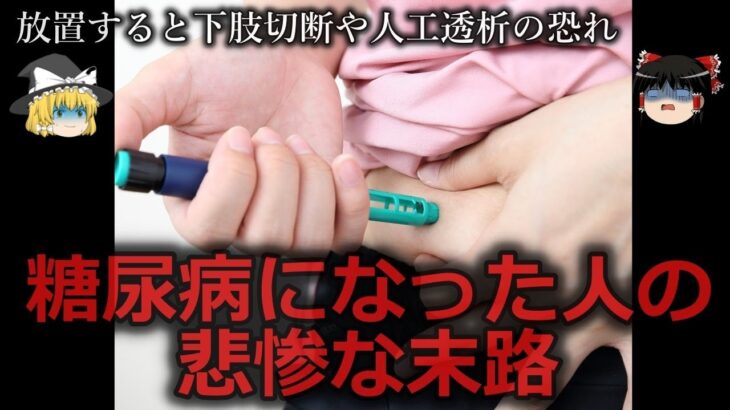 【ゆっくり解説】不健康生活のツケが   糖尿病になった人の悲惨な末路をゆっくり解説