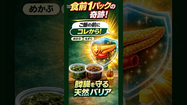 食前1パック習慣で血糖値対策。 #血糖値#糖尿病予防#食前習慣#海藻ファースト#めかぶ#もずく#膵臓ケア#インスリン#シニア健康#60代からの健康#生活習慣改善#食事療法#健康長寿