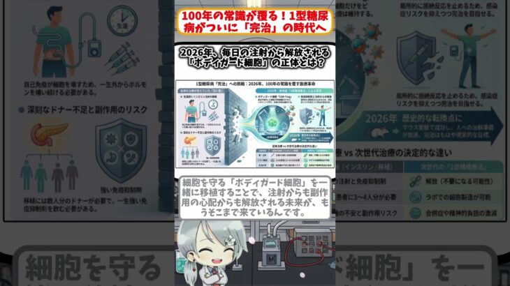 100年の常識が覆る！1型糖尿病がついに「完治」の時代へ