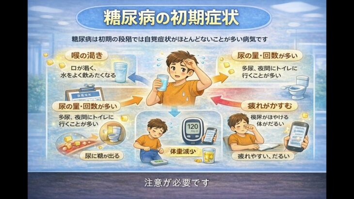 【医師解説　糖尿病】11　糖尿病の初期症状