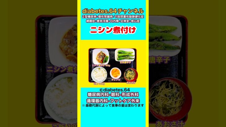 【ニシン煮付け】 塩分は1日5g#2型糖尿病#CKD#ASO#狭心症#白内障#食事療法#自炊記録#提出用画像