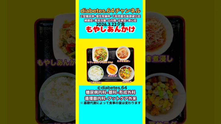 【もやしあんかけ】 塩分は1日5g#2型糖尿病#CKD#ASO#狭心症#白内障#食事療法#自炊記録#提出用画像