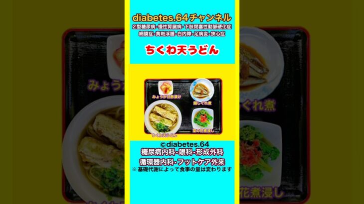 【ちくわ天うどん】 塩分は1日5g#2型糖尿病#CKD#ASO#狭心症#白内障#食事療法#自炊記録#提出用画像