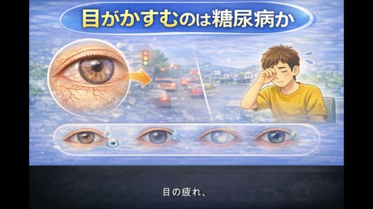 【医師解説　糖尿病】17　目がかすむのは糖尿病か