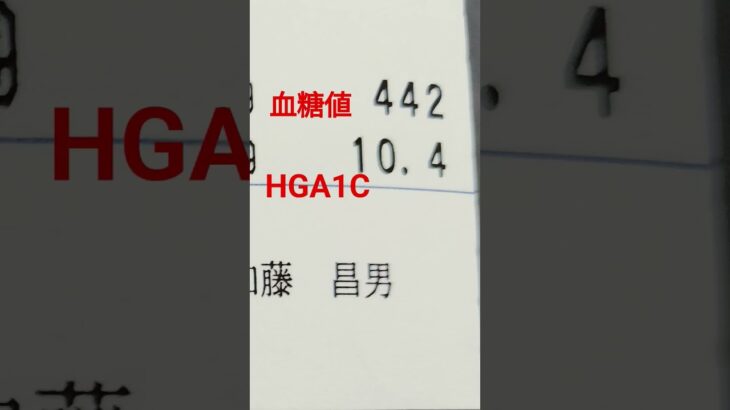 2型糖尿病最近の数値