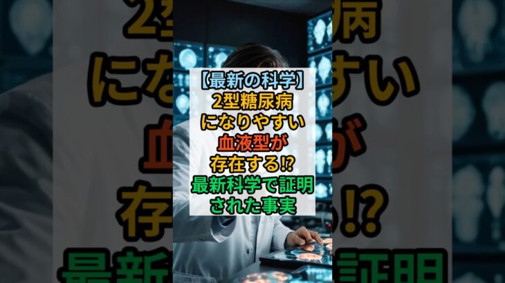 【最新の科学】2型糖尿病になりやすい血液型が存在する⁉最新科学で証明された事実