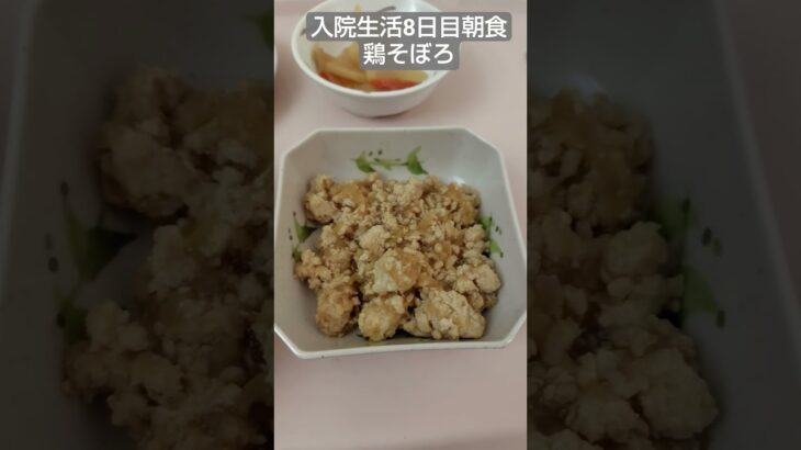 【糖尿病】2026年入院生活8日目朝食 鶏そぼろ #飯テロ #糖尿病 #入院