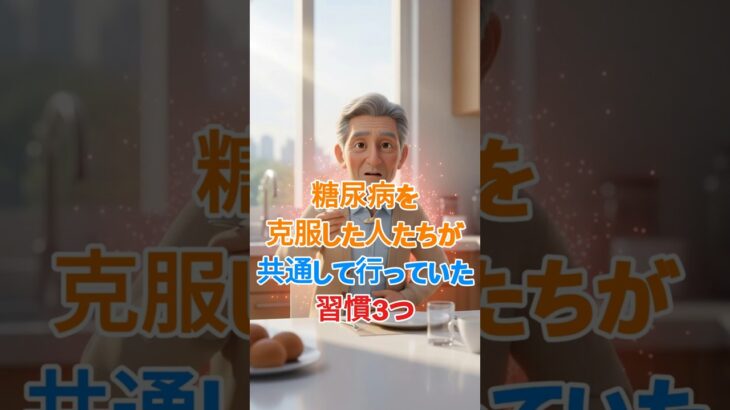 糖尿病を克服した人の習慣3つ  .#血糖値,#糖尿病,#糖尿病予防,#血糖値改善,#血糖値コントロール #シニア健康 #雑学 #60歳代 #高齢者健康 #若い頃 #健康習慣