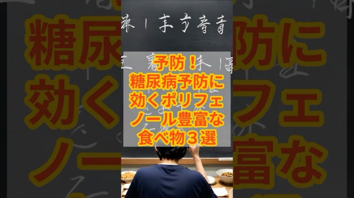 予防！糖尿病予防に効くポリフェノール豊富な食べ物3選　#健康 #予防 #糖尿病