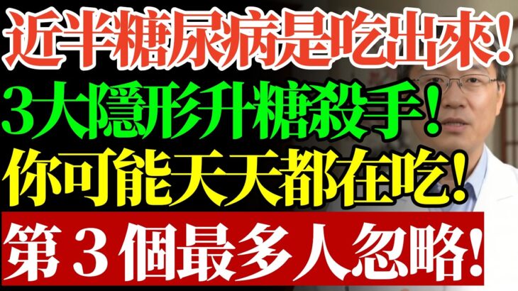 近一半糖尿病是吃出來的？藏在食物裡3大隱形殺手，你可能天天吃，第３個最多人忽略！#康醫師#糖尿病預防#降血糖飲食#隱形糖陷阱#銀髮族養生#洗腎危機#健康誤區#早期症狀#胰臟保養#早知早受益