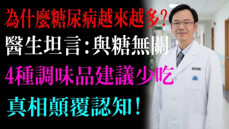 為什麼糖尿病越來越多？醫生坦言：與糖無關，4種調味品建議少吃！揭秘養生真相健康知識老年健康#健康知识 #健康飲食 #養老生活 #老年健康 #樂齡健康